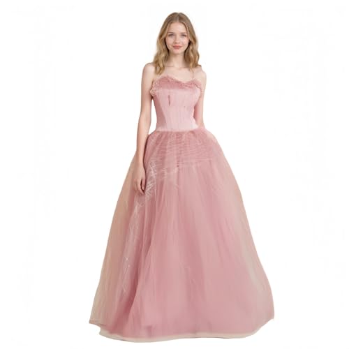 SENGDUJH Glinda Kostüm Erwachsene, Hexe Glinda Kleid Cosplay Kostüm Outfit, Halloween Kostüme Damen Verkleidung für Party Karneval (Stil 1, M) von SENGDUJH