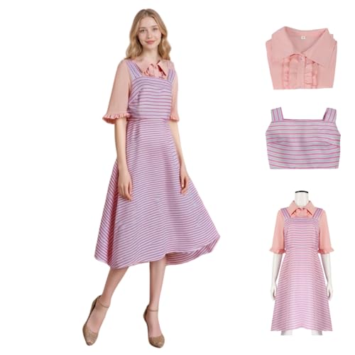 SENGDUJH Glinda Kostüm Erwachsene, Hexe Glinda Kleid Cosplay Kostüm Outfit, Halloween Kostüme Damen Verkleidung für Party Karneval (Style 3, XS) von SENGDUJH