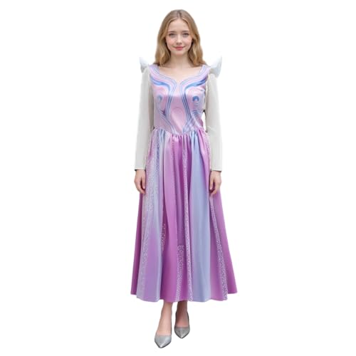 SENGDUJH Glinda Kostüm Erwachsene, Hexe Glinda Kleid Cosplay Kostüm Outfit, Halloween Kostüme Damen Verkleidung für Party Karneval (Style 5, L) von SENGDUJH