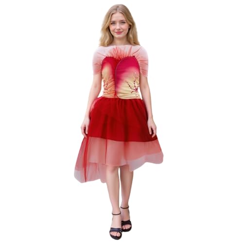 SENGDUJH Glinda Kostüm Kleid, Hexe Glinda Cosplay Kostüm Outfit Uniform Komplettes Set, Halloween Kostüme Erwachsene Damen Verkleidung für Party Karneval (Stil 2, XL) von SENGDUJH
