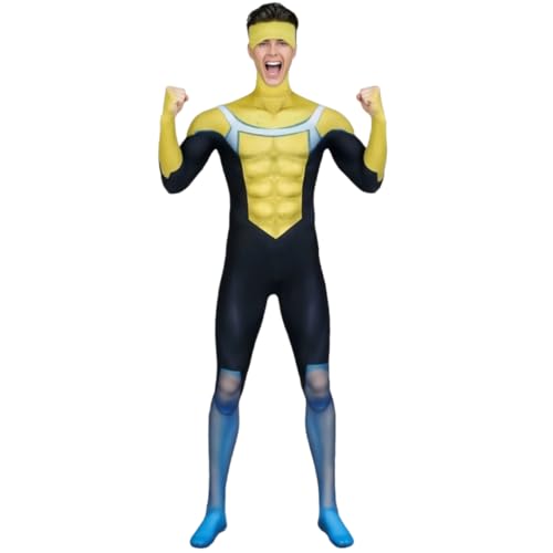 SENGDUJH Mark Grayson Kostüm Cosplay Omni-Man Cosplay Outfit Superhelden Bodysuit mit 3D-Druck für Halloween (Herren, M) von SENGDUJH