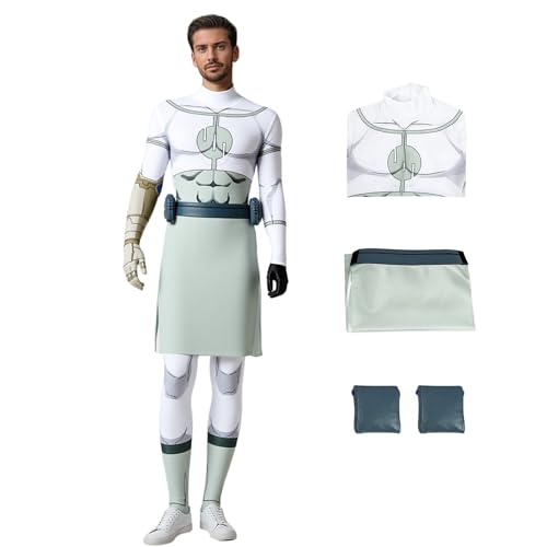 SENGDUJH Mark Rival Kostüm, Cosplay, Omni-Man, Rival-Superhelden-Cosplay-Outfit, 3D-bedruckter weißer Body mit Bund und Hüfttasche für Halloween (Herren, M) von SENGDUJH
