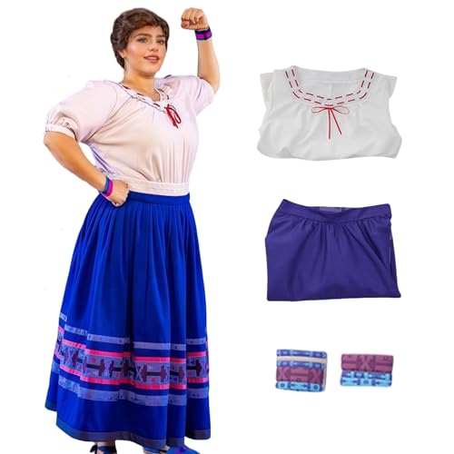 SENGDUJH Mirabel Cosplay-Kleid, Mirabel Schwester-Kostüm, Damen, Vintage-Stil, lila, langes Kleid für Halloween, Comic-Con (Lila, M) von SENGDUJH