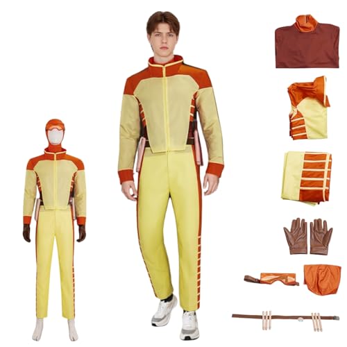 SENGDUJH Rex Splode Cosplay-Kostüm, Mark Graysons Teamkollege Rex Superhelden-Cosplay-Outfit, Herren-Kostüm für Erwachsene, für Halloween, Karneval, Party (Gelb, Größe 3XL) von SENGDUJH