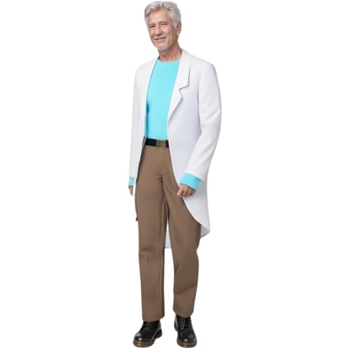 SENGDUJH Sanchez Kostüm Cosplay für Erwachsene, langer Laborkittel mit Hemd und Hose, Set für Halloween, Weiß, 110) von SENGDUJH
