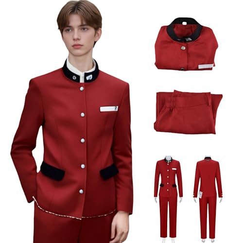 SENGDUJH Tsukumo Kako Cosplay-Kostüm, Sizuhara, Hiruko-Freund, Kako, Tsukumo, Cosplay, Matrosen-Kleid mit Fliege, japanisches Mädchen, Schuluniform, roter JK-Rock für Halloween, Comic-Con (rote von SENGDUJH