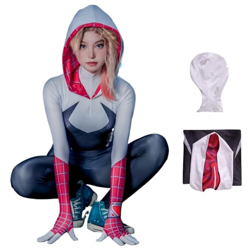 Spider-Woman-Kostüm, Cosplay, Superhelden-Kostüm, Damen-Erwachsenen-Body für Halloween, Karneval, Party (Stil 1, M) von SENGDUJH