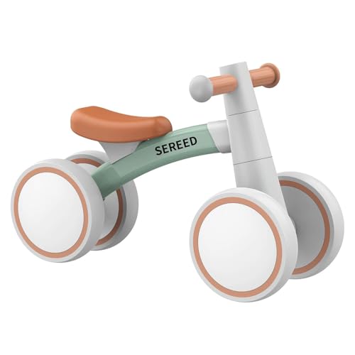 SEREED Kinder Laufrad ab 1 Jahr, Lauflernrad Spielzeug für 12-24 Monate Baby, Erstes Fahrrad ohne Pedal mit 4 Rädern für Jungen und Mädchen, Kleinkinder Erste Geburtstag Geschenk, Grün SEREED Kinder Laufrad ab 1 Jahr, Lauflernrad Spielzeug für 12-24 Monate Baby, Erstes Fahrrad ohne Pedal mit 4 Rädern für Jungen und Mädchen, Kleinkinder Erste Geburtstag Geschenk, Grün von SEREED