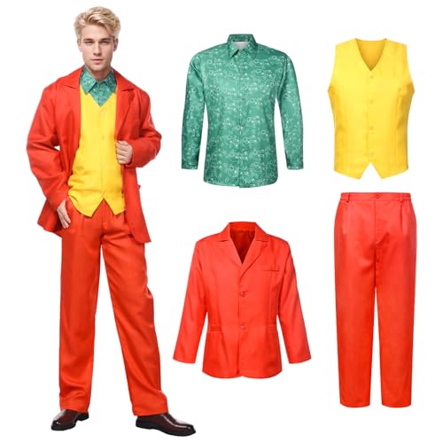 SERTAS Halloween-Clown-Kostüm, roter Anzug, Cosplay-Outfits, Halloween-Kostüme, Herren-Set, Clown-Kostüm, Erwachsene, Halloween-Kostüm für Party, Cosplay, Größe M SERTAS Halloween-Clown-Kostüm, roter Anzug, Cosplay-Outfits, Halloween-Kostüme, Herren-Set, Clown-Kostüm, Erwachsene, Halloween-Kostüm für Party, Cosplay, Größe M von SERTAS