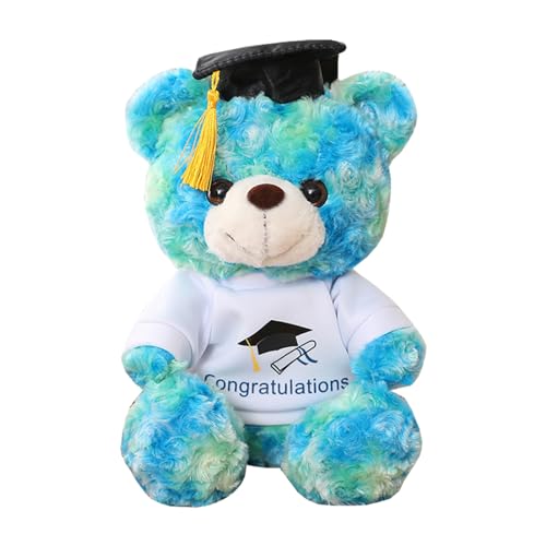 SERTAS Teddy Plüschbär mit Graduation Hut und Zeremoniengürtel,Bachelor Geschenk,25cm Bär Kuscheltier,Bestandene Prüfung Geschenk,Abitur Geschenke,Bachelor Deko (9) von SERTAS