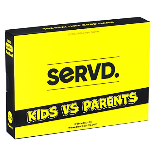SERVD - Kids Vs Parents - Das Real-Life Familien-Kartenspiel (Englische Ausgabe) von SERVD