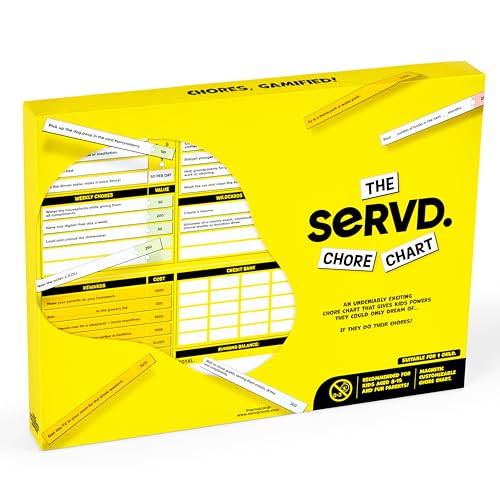 SERVD Chore Chart - Chores, Gamified. Magnetisches, anpassbares Aufgabendiagramm für 1 Spieler, Alter 6-12 Jahre SERVD Chore Chart - Chores, Gamified. Magnetisches, anpassbares Aufgabendiagramm für 1 Spieler, Alter 6-12 Jahre von SERVD