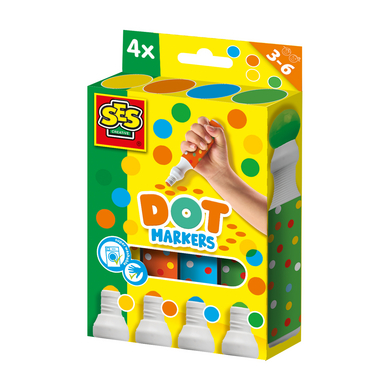 SES Creativ® Dot Markers - 4 Farben XXL von SES Creativ