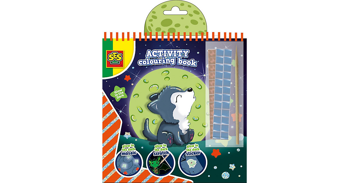 Activity Malbuch Glow in the Dark 3 in 1 von SES Creative