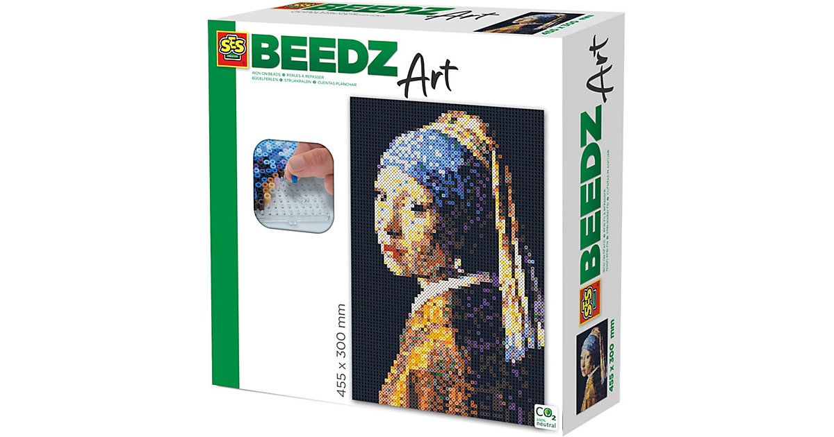 Beedz Art - Bügelperlen Vermeer Das Mädchen mit dem Perlenohrring, 7.000 Perlen von SES Creative