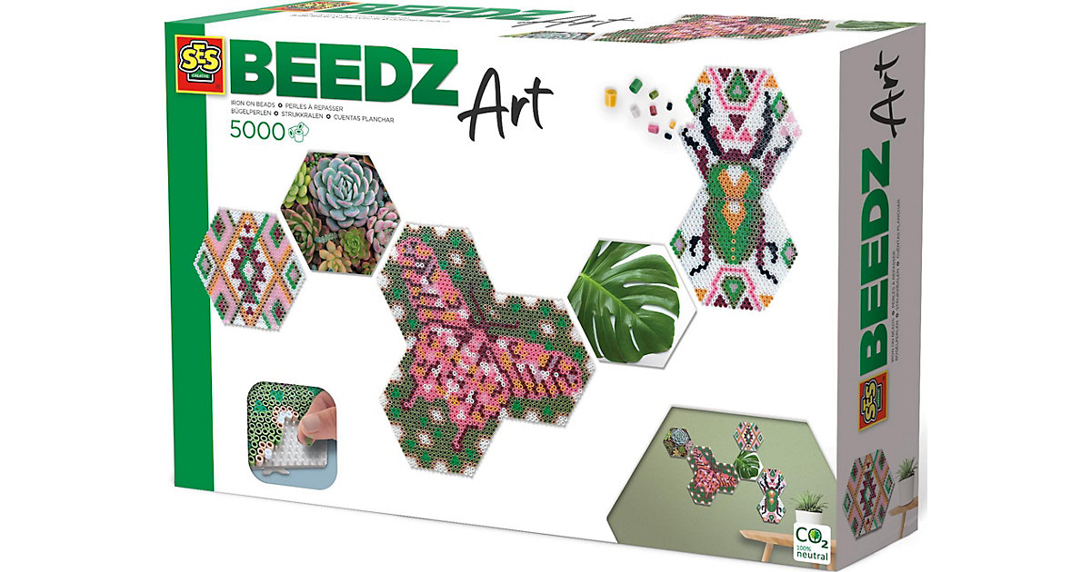 Beedz Art - Bügelperlenset Hex tiles Botanisch von SES Creative