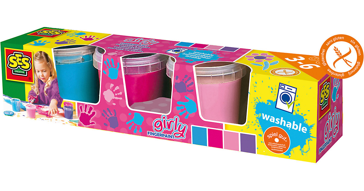 Creative Fingerfarben, 4 x 150 ml Trendfarben Creative Fingerfarben, 4 x 150 ml Trendfarben von SES Creative