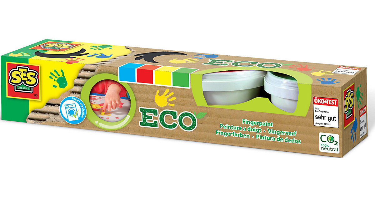 Eco Fingerfarben, 4 x 110 ml von SES Creative