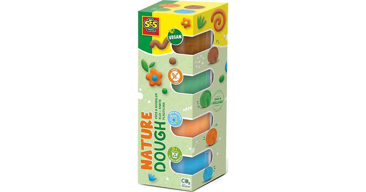 Feel good Knete - Nature (4x90gr) bunt von SES Creative
