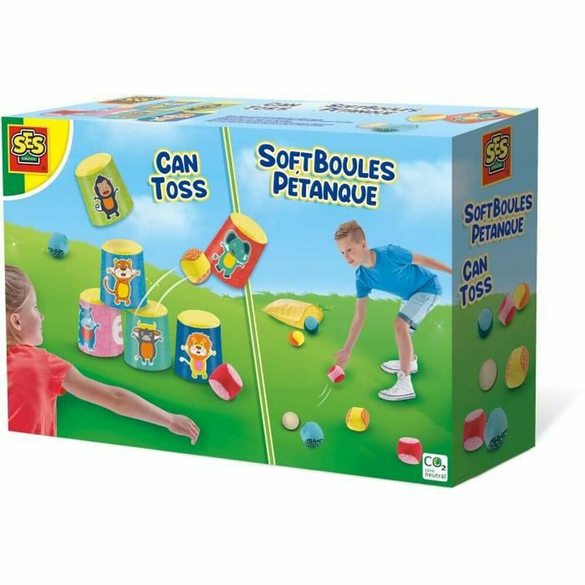 Geschicklichkeitsspiel SES Creative Chamboule-tout and soft petanque balls von SES Creative