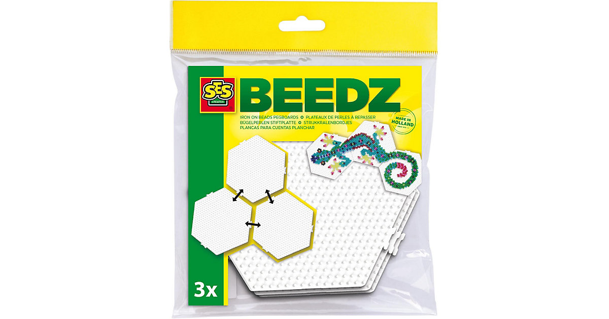 Hexagon Stiftplatte verbindbar 3x von SES Creative