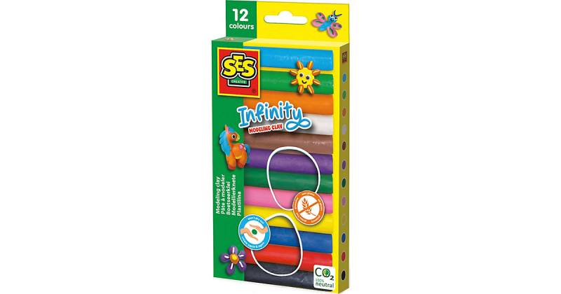 Infinity Modellierknete - 12er Packung (180 gr) bunt von SES Creative