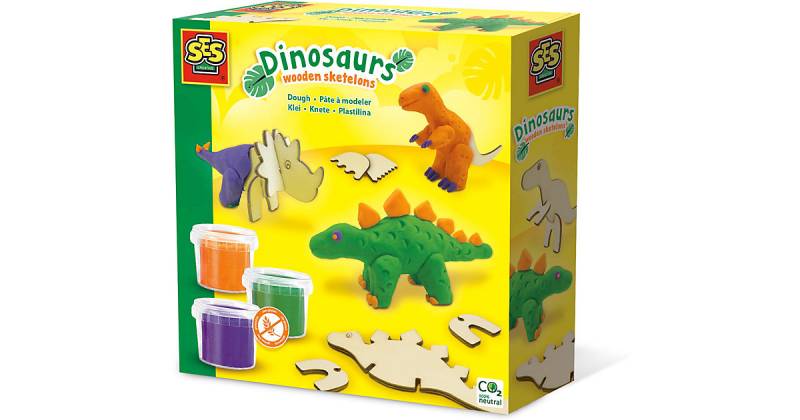 Knete - Dinsosaurier Holzskellet von SES Creative