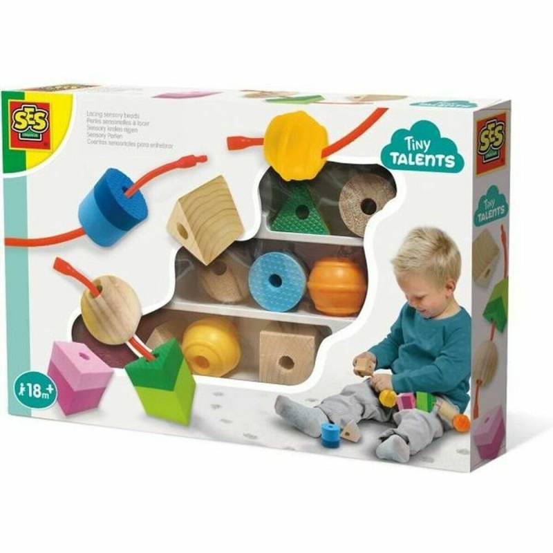 Lernspiel SES Creative Cuentas sensoriales para enhebrar Bunt von SES Creative