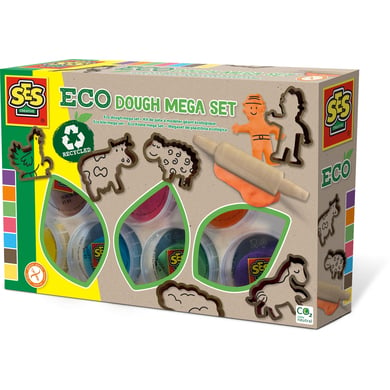 SES Creative® Eco Knete mega Set mit Ausstechförmchen - Tiere von SES Creative