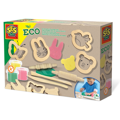 SES Creativ® Eco Knete mit Holzwerkzeugen von SES Creativ