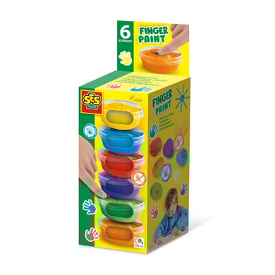 SES Creativ® Fingerfarbe 6 Farben x 45 ml von SES Creativ