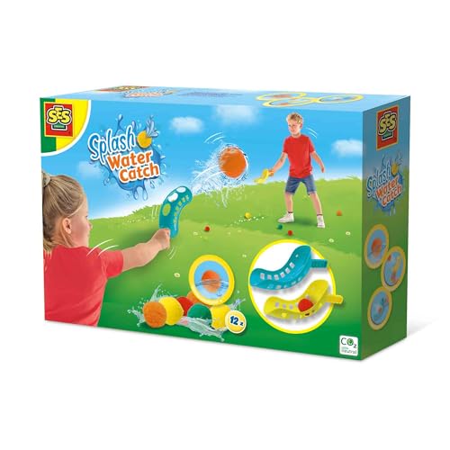 SES Creative 02304 - Splash Wasserbälle Fangspiel, Wiederverwendbare Alternative zu Wasserballons, Inklusive Wurf- und Fangkörbe, Wasserschlacht von SES Creative