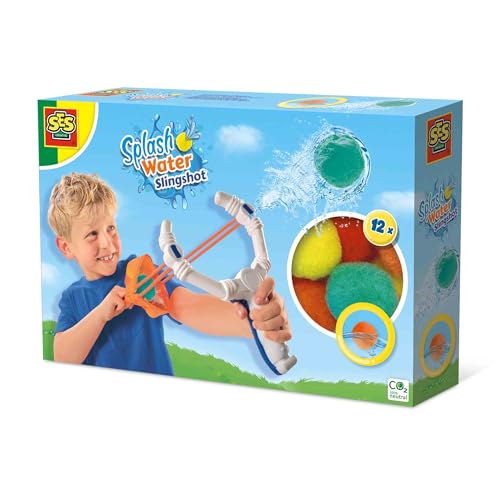 SES Creative | Splash Wasserballschleuder für Kinder ab 5 Jahren | Mit 12 Wiederverwendbaren Splash Wasserbällen | Outdoor Wasserspielzeug | Nachhaltige Wasserbomben Alternative | Für Sommer & Garten von SES Creative