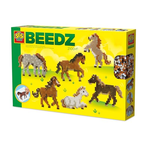 SES Creative 06222 Beedz Pferde aus Bügelperlen gestalten - Gestalte Dein Lieblingspferd mit Perlen - Quadratische Steckplatte und 2100 Perlen - Für Kinder ab 5 Jahren SES Creative 06222 Beedz Pferde aus Bügelperlen gestalten - Gestalte Dein Lieblingspferd mit Perlen - Quadratische Steckplatte und 2100 Perlen - Für Kinder ab 5 Jahren von SES Creative