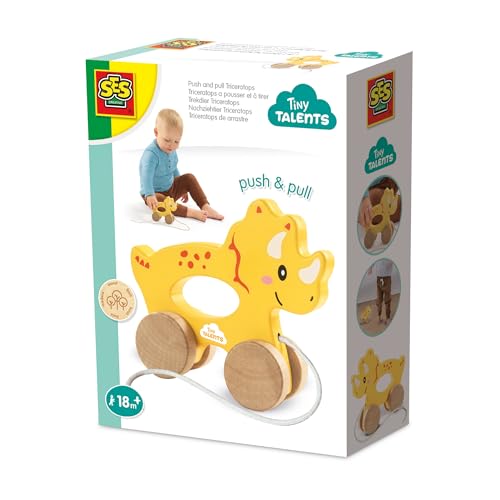 SES Creative 13203 Nachziehtier Triceratops 2 in 1 aus Holz SES Creative 13203 Nachziehtier Triceratops 2 in 1 aus Holz von SES Creative