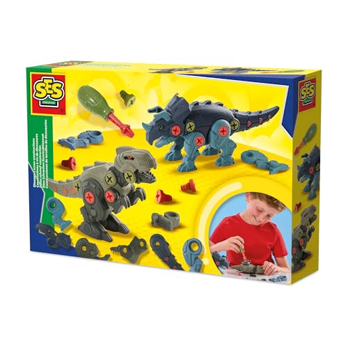 SES Creative 14291 Dino-Schraubkonstruktionen - Kreatives Bauset für Kinder ab 5 Jahren - Baue einen T-Rex und Triceratops - Fördert Problemlösungsfähigkeiten und Spaß SES Creative 14291 Dino-Schraubkonstruktionen - Kreatives Bauset für Kinder ab 5 Jahren - Baue einen T-Rex und Triceratops - Fördert Problemlösungsfähigkeiten und Spaß von SES Creative