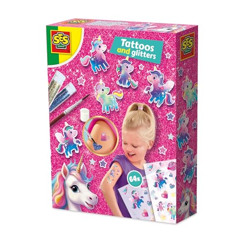 SES Creative 14724 Einhorn - Tattoos und Glitzer - Kreatives Bastelset für Kinder ab 5 Jahren - Enthält Einhorn-Tattoos und Glitzerkleber - Perfekt für Partys SES Creative 14724 Einhorn - Tattoos und Glitzer - Kreatives Bastelset für Kinder ab 5 Jahren - Enthält Einhorn-Tattoos und Glitzerkleber - Perfekt für Partys von SES Creative