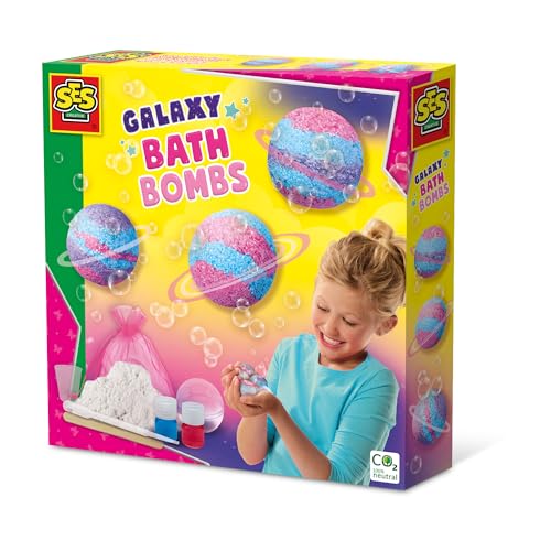 SES Creative 14769 - Galaxy-Badebomben Selber Machen - DIY Badebomben Set für Kinder ab 8 Jahren - Spaß & Wissenschaft von SES Creative