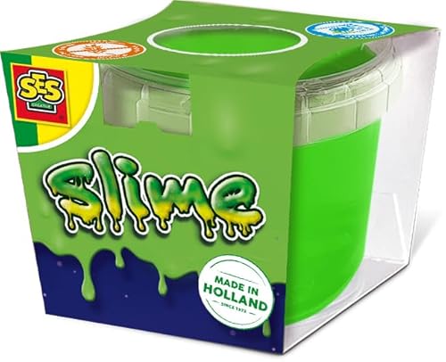 SES Creative 15041 Neon Grüner Schleim im Becher 140g - Leuchtender Neon-Schleim - Spielzeug - Spielen mit Schleim - Für Kinder Ab 3 Jahren SES Creative 15041 Neon Grüner Schleim im Becher 140g - Leuchtender Neon-Schleim - Spielzeug - Spielen mit Schleim - Für Kinder Ab 3 Jahren von SES Creative