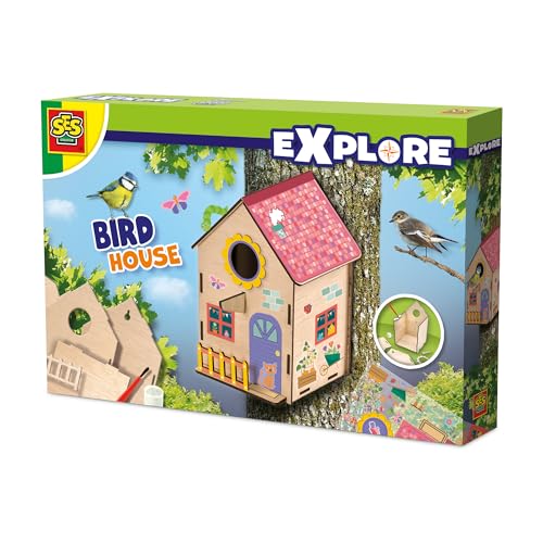 SES Creative 25209 Baue Dein eigenes Vogelhaus - Bastel und Dekoriere Dein Vogelhaus - Holz Bastelset für Kinder - Für Kinder ab 5 Jahren SES Creative 25209 Baue Dein eigenes Vogelhaus - Bastel und Dekoriere Dein Vogelhaus - Holz Bastelset für Kinder - Für Kinder ab 5 Jahren von SES Creative