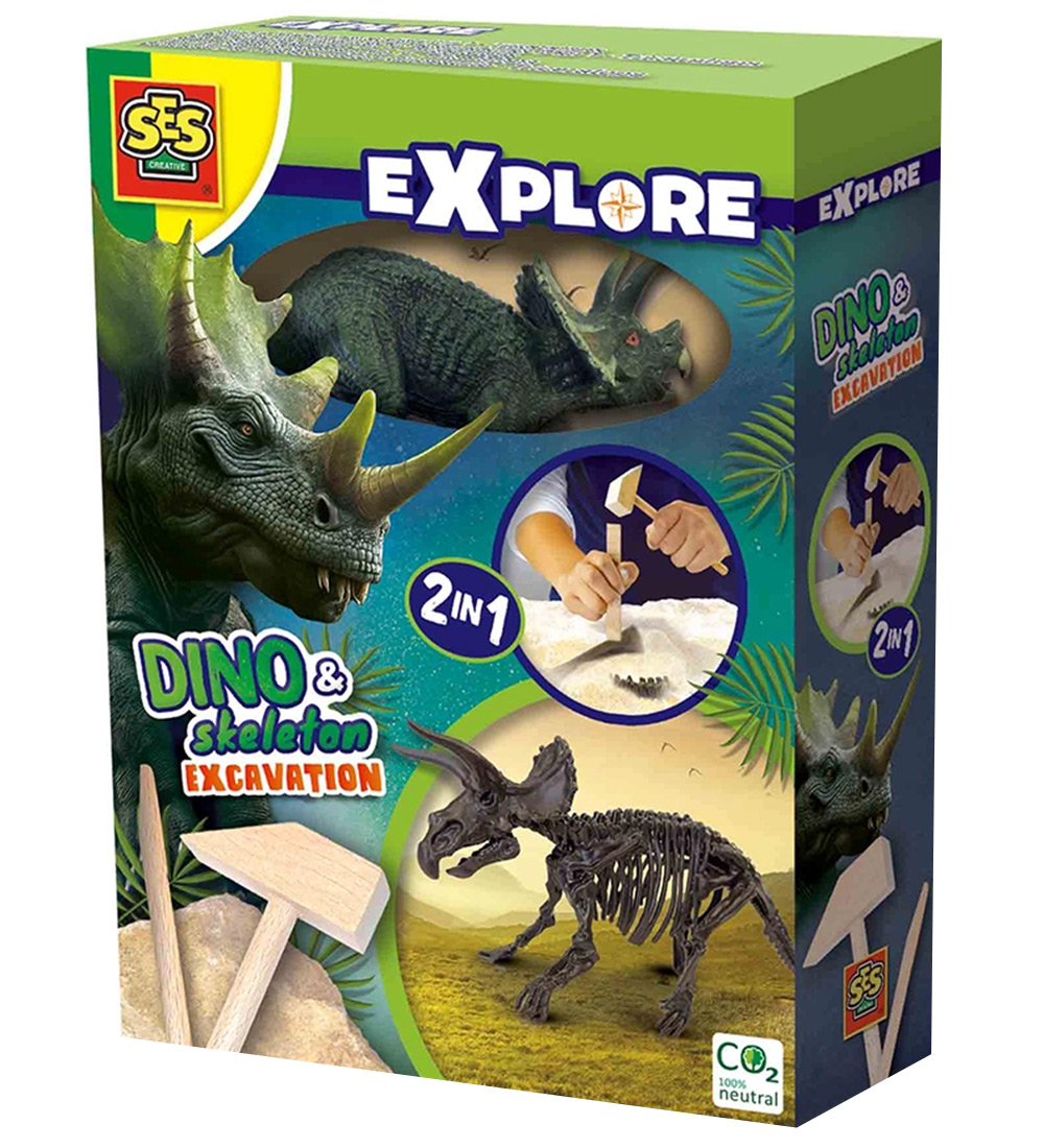 SES Creative Ausgrabung - Erkunden - Triceratops und Skelett - SES Creative - One Size - Dinosaurier SES Creative Ausgrabung - Erkunden - Triceratops und Skelett - SES Creative - One Size - Dinosaurier von SES Creative