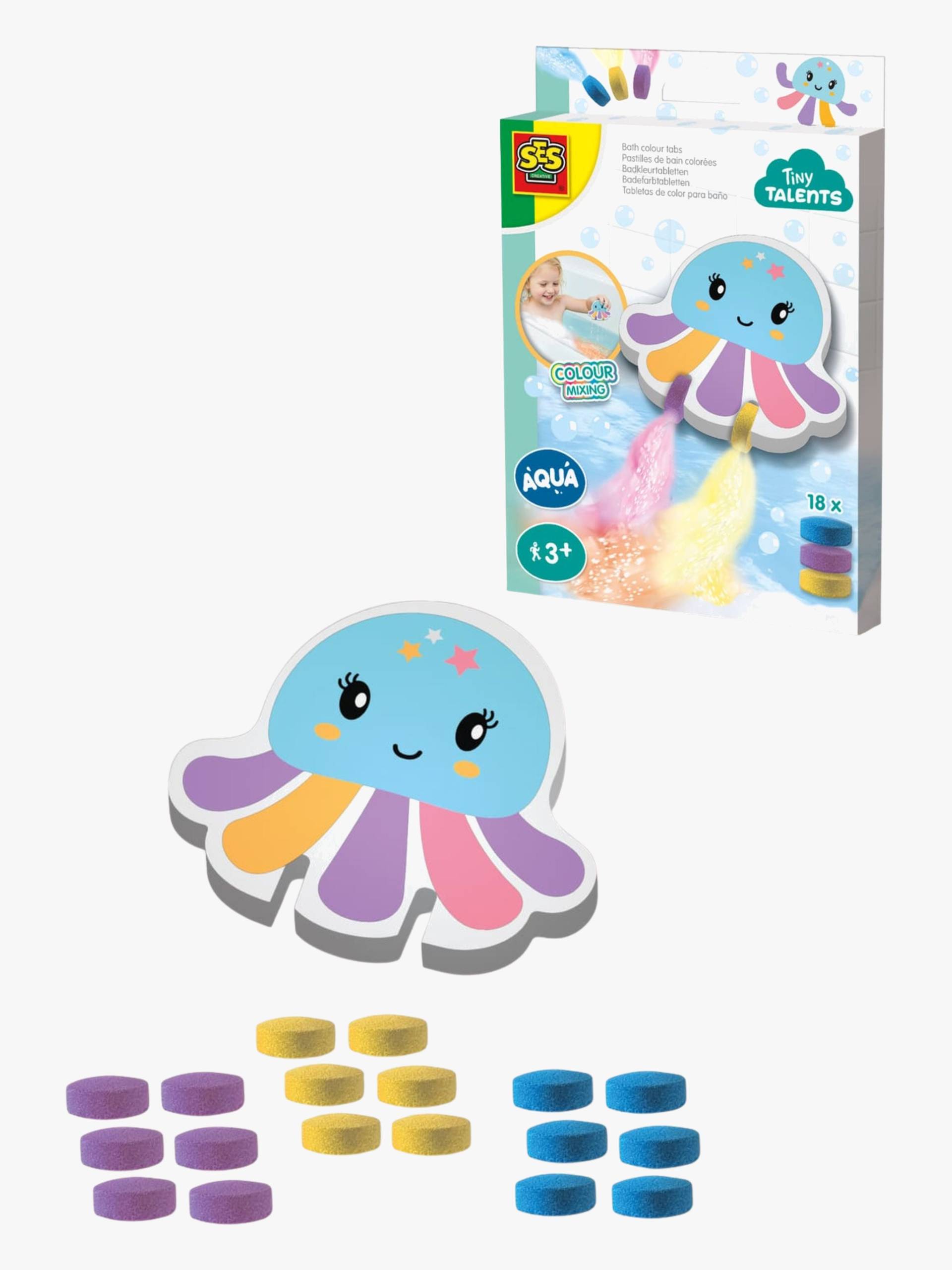 SES Creative Badespielzeug Tintenfisch mit Badefarben von SES Creative
