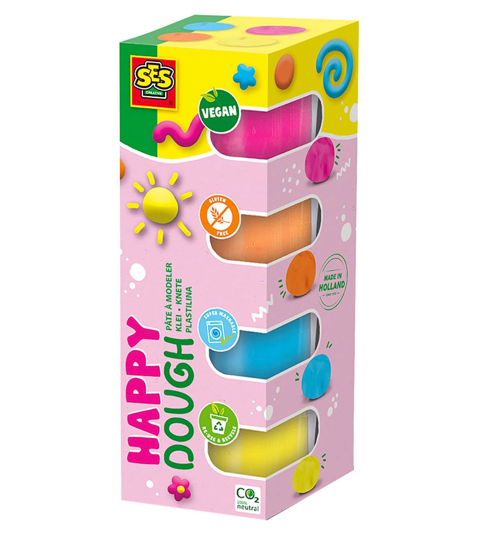SES Creative Knete - 4x90 g - Happy - SES Creative - One Size - Knete SES Creative Knete - 4x90 g - Happy - SES Creative - One Size - Knete von SES Creative