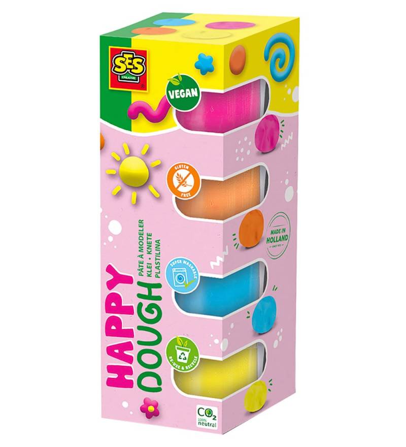 SES Creative Knete - 4x90 g - Happy - SES Creative - One Size - Knete SES Creative Knete - 4x90 g - Happy - SES Creative - One Size - Knete von SES Creative