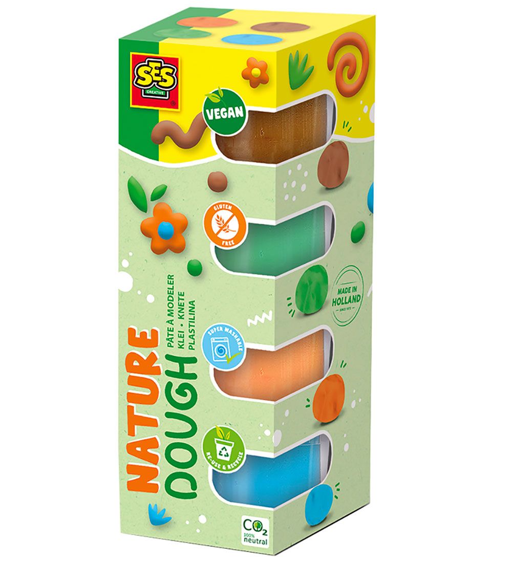 SES Creative Knete - 4x90 g - Nature - SES Creative - One Size - Knete von SES Creative