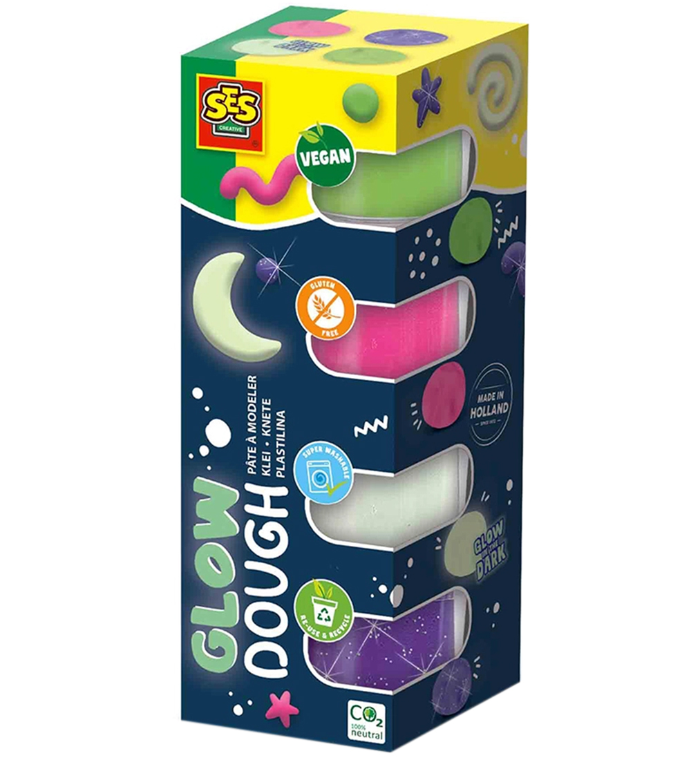 SES Creative Knete - 4x90g - Seidig weich Fluoreszierend - SES Creative - One Size - Knete SES Creative Knete - 4x90g - Seidig weich Fluoreszierend - SES Creative - One Size - Knete von SES Creative
