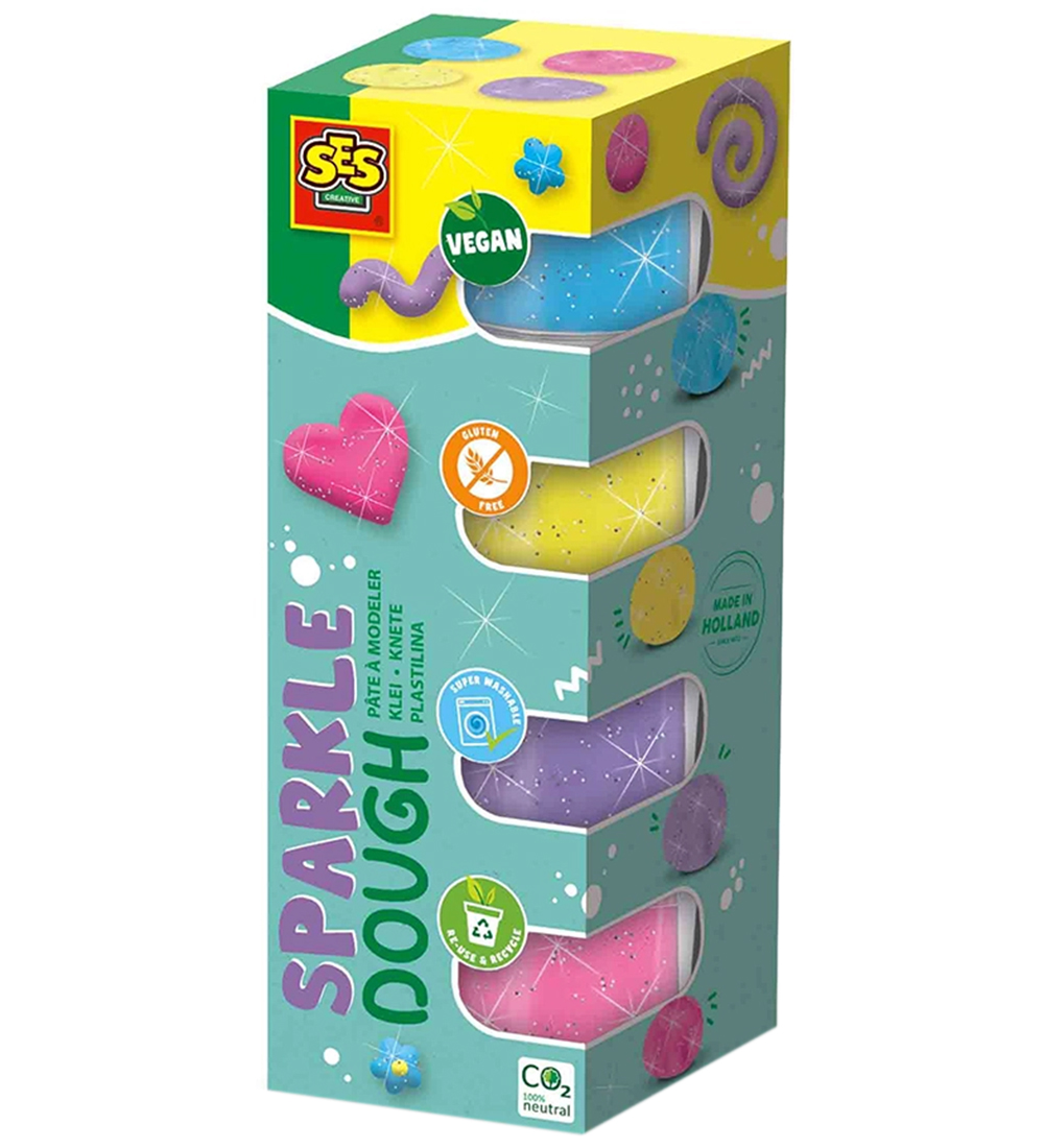 SES Creative Knete - 4x90gr - Seidig weich Glitter - SES Creative - One Size - Knete SES Creative Knete - 4x90gr - Seidig weich Glitter - SES Creative - One Size - Knete von SES Creative