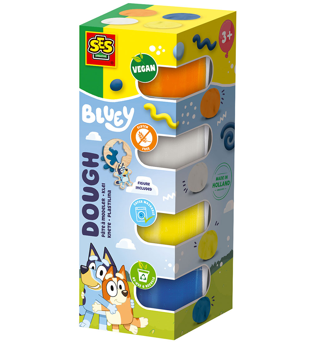 SES Creative Knete - Bluey - 4 Eimer - SES Creative - One Size - Knete SES Creative Knete - Bluey - 4 Eimer - SES Creative - One Size - Knete von SES Creative