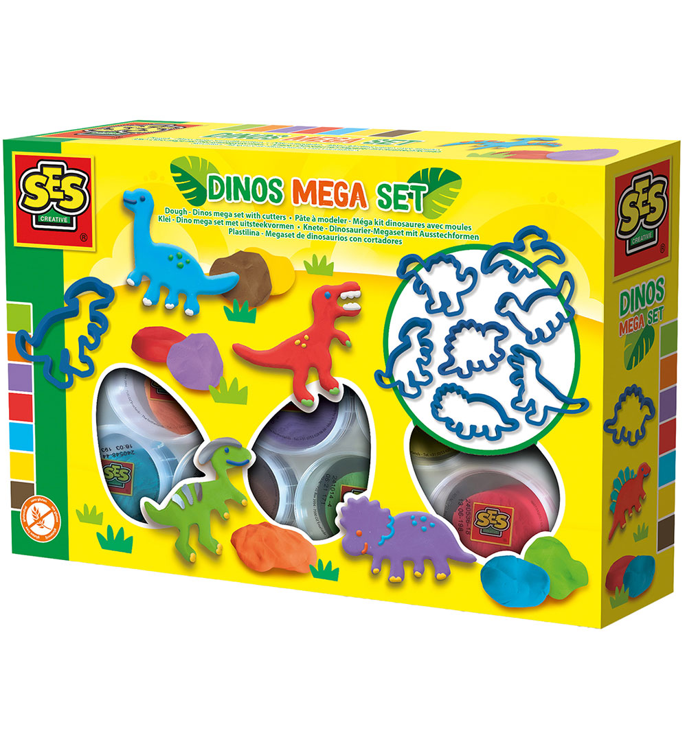 SES Creative Knete - Dino Megaset mit Extrudern - SES Creative - One Size - Knete SES Creative Knete - Dino Megaset mit Extrudern - SES Creative - One Size - Knete von SES Creative