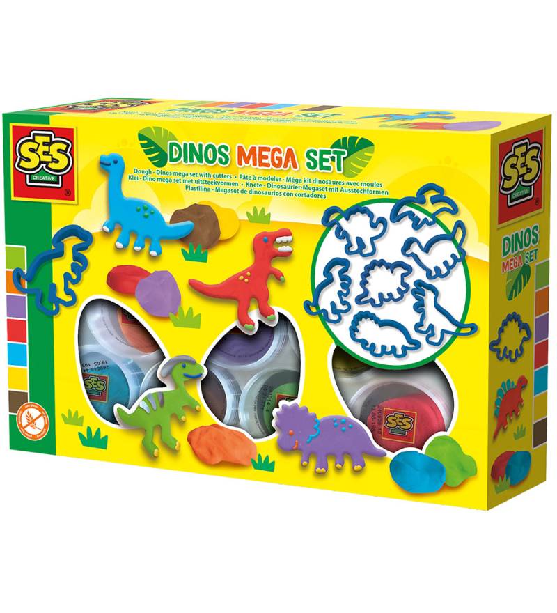 SES Creative Knete - Dino Megaset mit Extrudern - SES Creative - One Size - Knete SES Creative Knete - Dino Megaset mit Extrudern - SES Creative - One Size - Knete von SES Creative